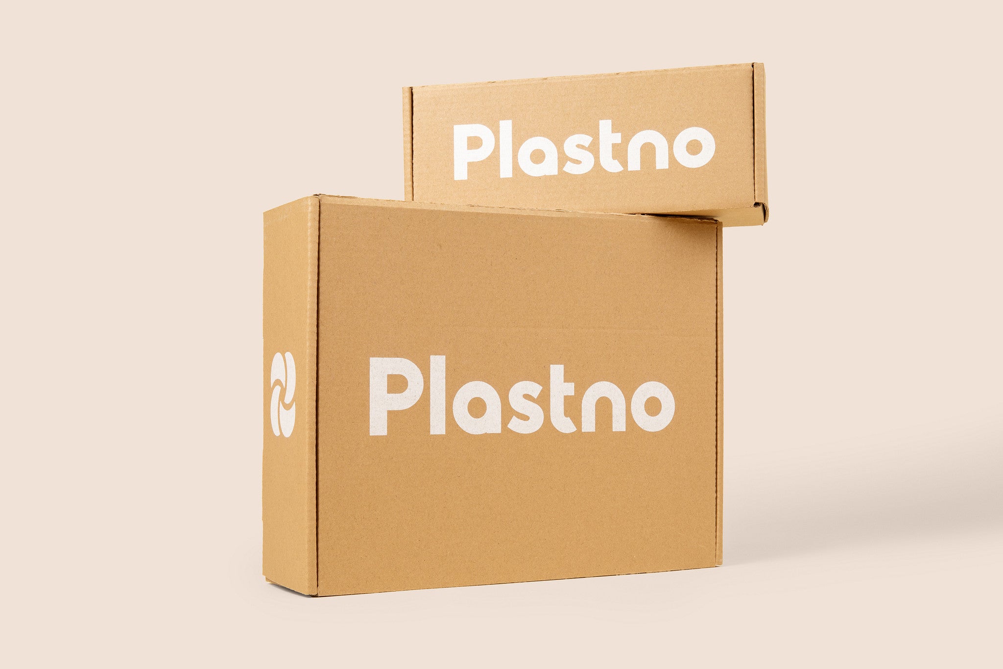 Plastno branded plastic-free kraft cardboard shipping boxes