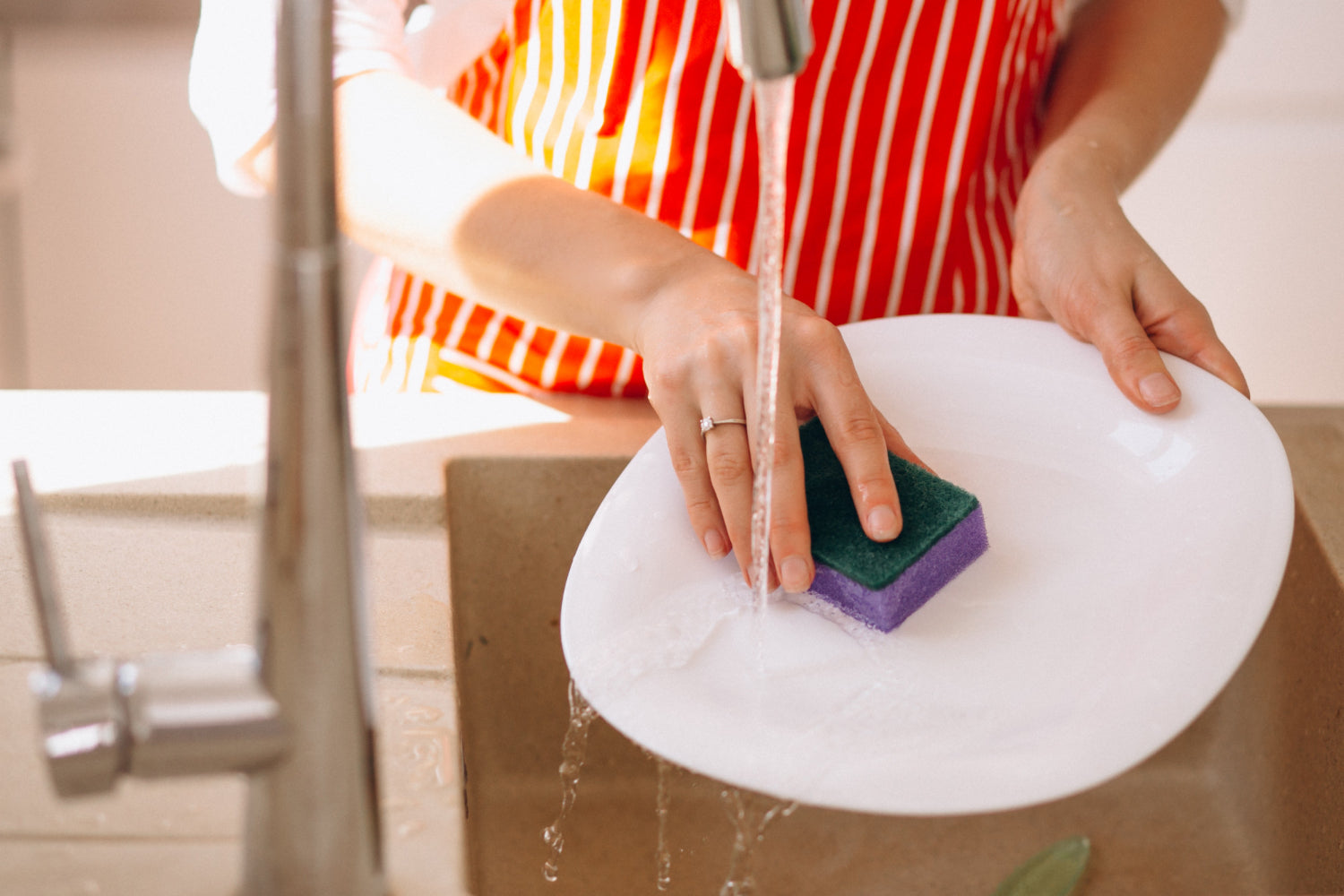 Washing dishes