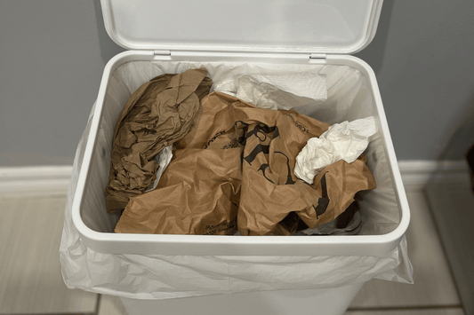Home composting with Plastno compostable trash bags for eco-conscious consumers
