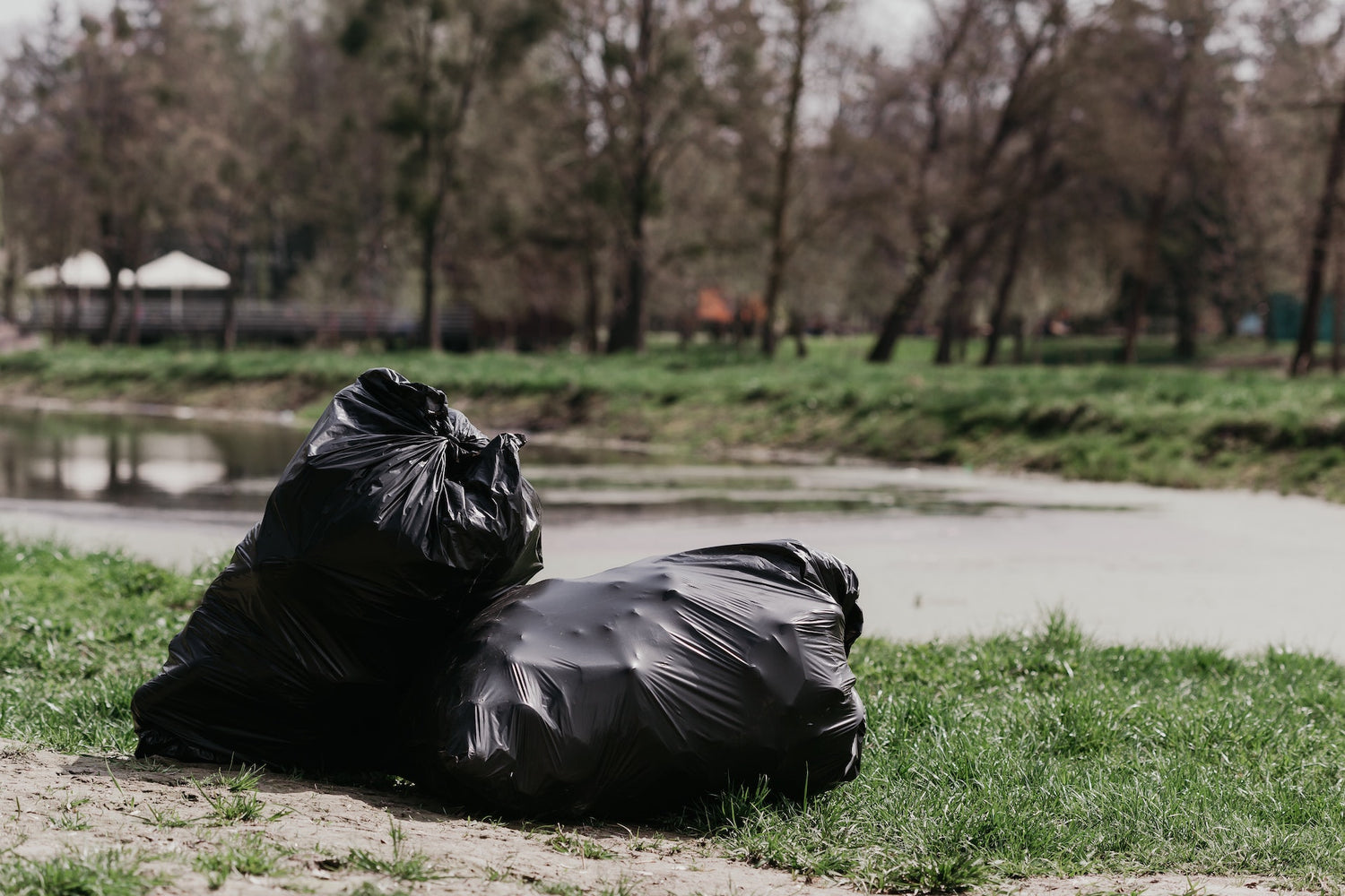 Non-biodegradable garbage bags are everywhere