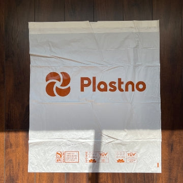 Plastno biodegradable garbage bag laid flat